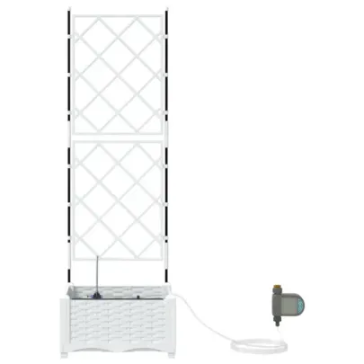 Suport Plantă cu Irigare Alb | vidaXL