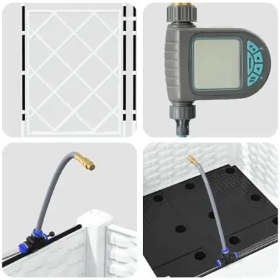 Suport Plantă cu Irigare Alb | vidaXL