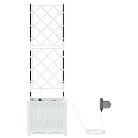 Jardiniere cu Irigare Automată Alb - vidaXL