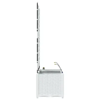 Jardiniere cu Sistem de Irigație 2 buc Albe - vidaXL