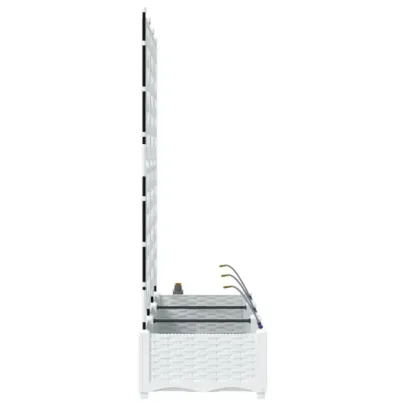 Ghivece Grădină cu Irigație Automată 3 bucăți Alb