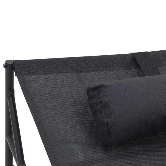 Pat de Soare Antracit - Oțel & Textilenă | Livrare Gratuită