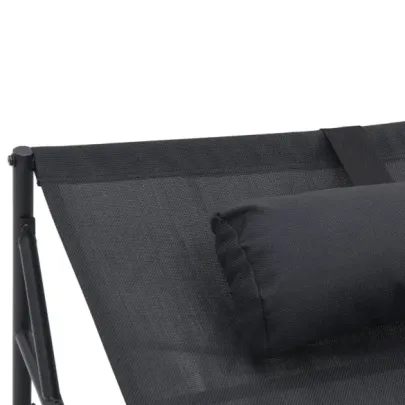 Pat de Soare Antracit - Oțel & Textilenă | Livrare Gratuită