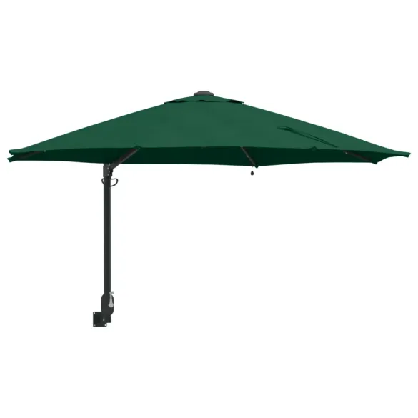Umbrelă de Grădină Montată pe Perete cu LED-uri 248 cm
