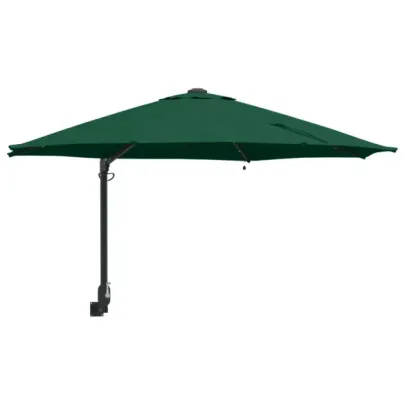 Umbrelă de Grădină Montată pe Perete cu LED-uri 248 cm