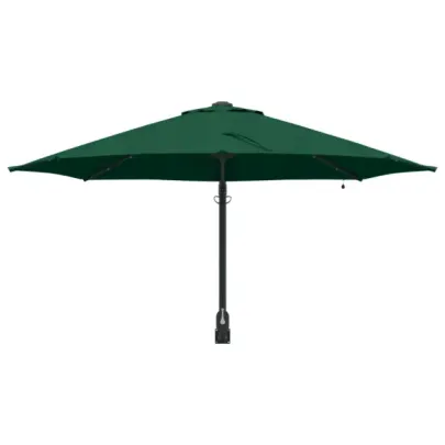 Umbrelă de Grădină Montată pe Perete cu LED-uri 248 cm