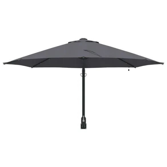 Umbrelă de Grădină Montată pe Perete cu LED-uri Antracit