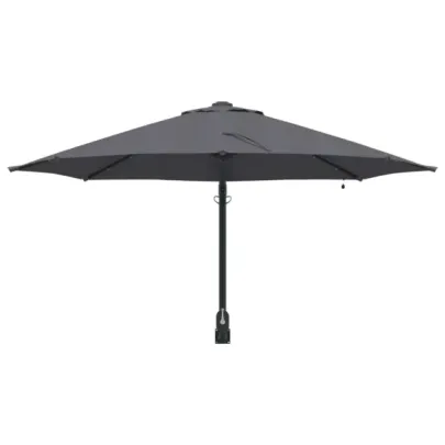 Umbrelă de Grădină Montată pe Perete cu LED-uri Antracit