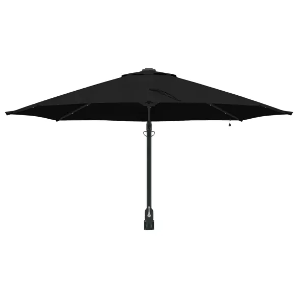 Parasol Montat pe Perete cu LED-uri Negru 248 cm | vidaXL