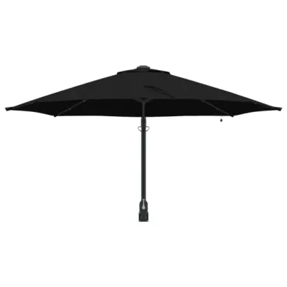 Parasol Montat pe Perete cu LED-uri Negru 248 cm | vidaXL