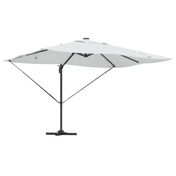 Umbrelă Cantilever cu LED-uri Bej pentru Exterior Umbrelă Cantilever cu LED-uri Bej pentru Exterior