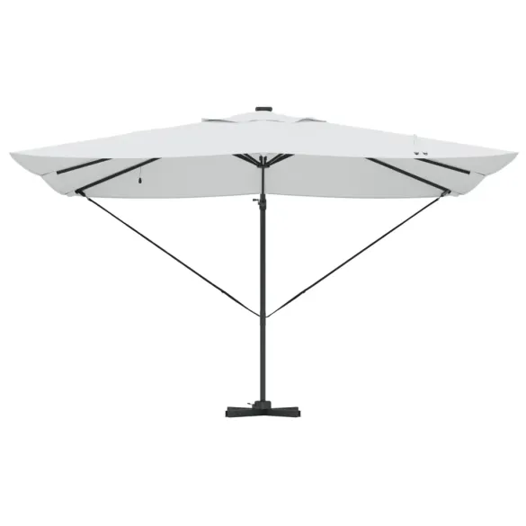 Umbrelă Cantilever cu LED-uri Bej pentru Exterior Umbrelă Cantilever cu LED-uri Bej pentru Exterior