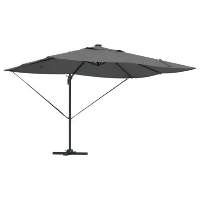 Umbrelă Roma Cantilever cu LED Solar pentru Exterior