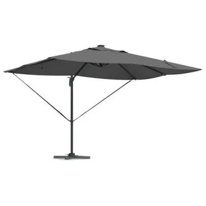 Umbrelă Roma Cantilever cu LED Solar pentru Exterior