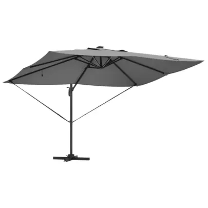 Umbrelă Roma Cantilever cu LED Solar pentru Exterior