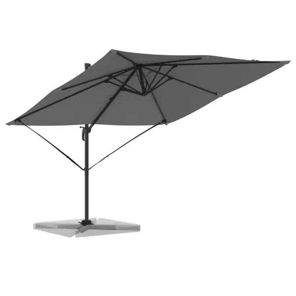 Umbrelă Cantilever Roma Antracit 286x285cm | Livrare Gratuită
