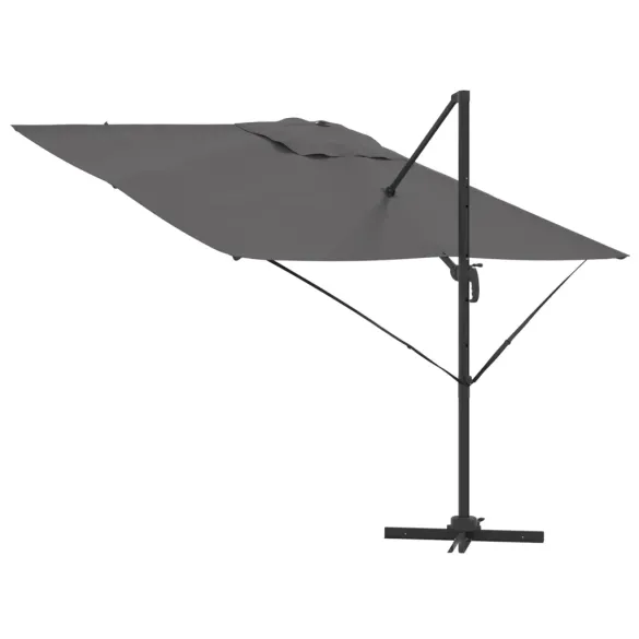 Umbrelă Cantilever Roma Antracit 286x285cm | Livrare Gratuită