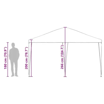 Cort de Petrecere Antracit 4x4 m | vidaXL