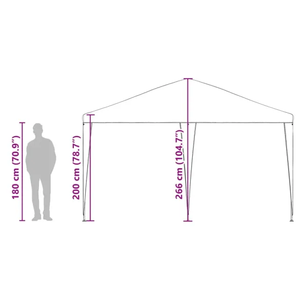 Cort de Petrecere Verde 4x4 m PE - Impermeabil