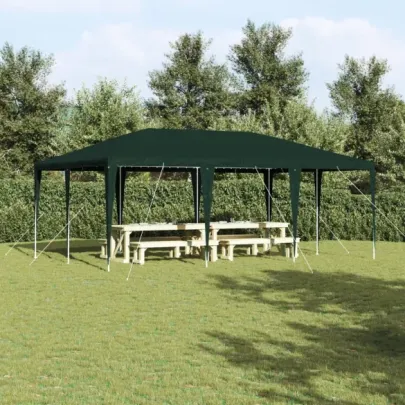 Cort de Petrecere Verde 6x4 m PE - Spatiu Exterior