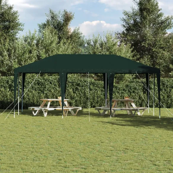 Cort de Petrecere Verde 6x4 m PE - Spatiu Exterior