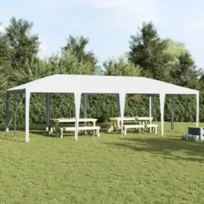 Cort de Petrecere Alb 8x4 m PE - Ușor de Montat | vidaXL