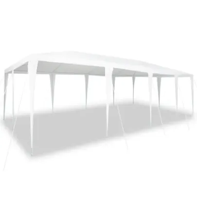 Cort de Petrecere Alb 8x4 m PE - Ușor de Montat | vidaXL