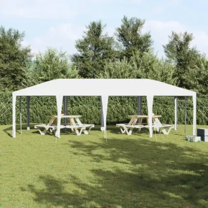 Cort de Petrecere Alb 8x4 m PE - Ușor de Montat | vidaXL