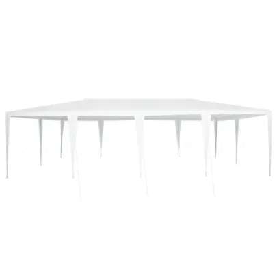 Cort de Petrecere Alb 8x4 m PE - Ușor de Montat | vidaXL