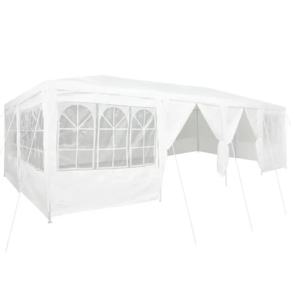 Cort de Petrecere Alb 8x4 m cu 12 Pereți | vidaXL