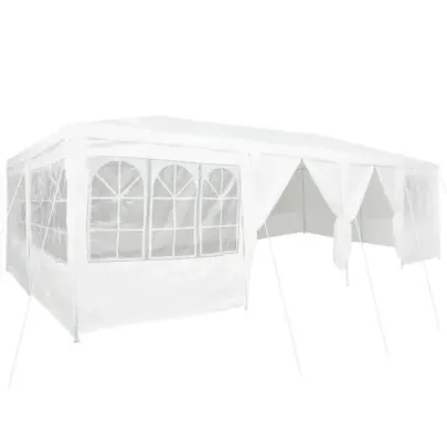 Cort de Petrecere Alb 8x4 m cu 12 Pereți | vidaXL