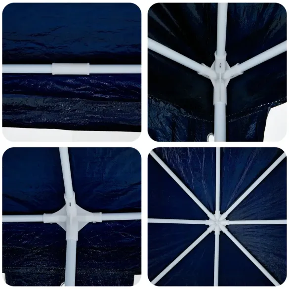 Cort de Petrecere Albastru 8x4 m PE - Spacios și Rezistent