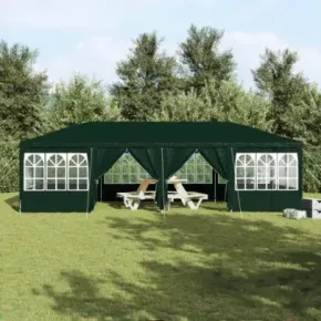 Cort de Petrecere Verde 8x4 m PE - Spațios și Rezistent