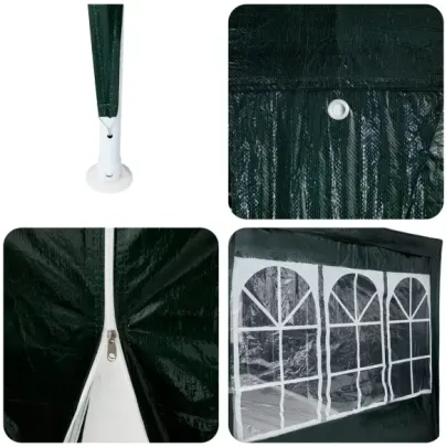 Cort de Petrecere Verde 8x4 m PE - Spațios și Rezistent