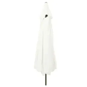 Umbrelă Grădină 395 cm, Alb Nisip - Livrare Gratuită