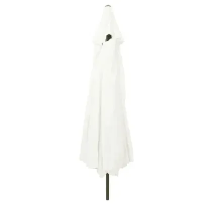 Umbrelă Grădină 395 cm, Alb Nisip - Livrare Gratuită