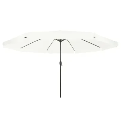 Umbrelă Grădină 395 cm, Alb Nisip - Livrare Gratuită