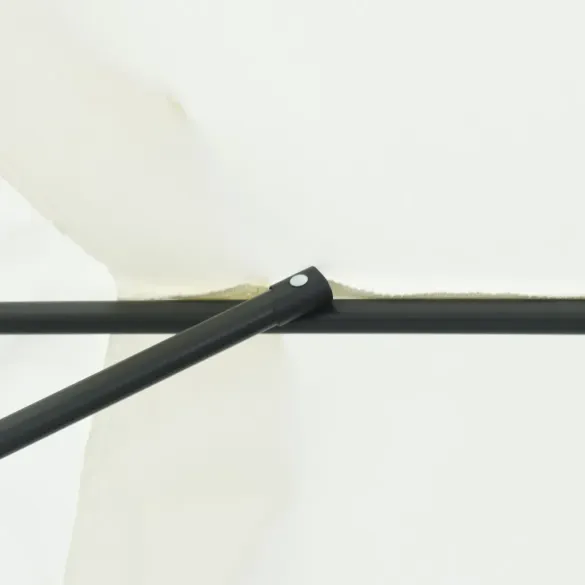 Umbrelă Grădină 395 cm, Alb Nisip - Livrare Gratuită