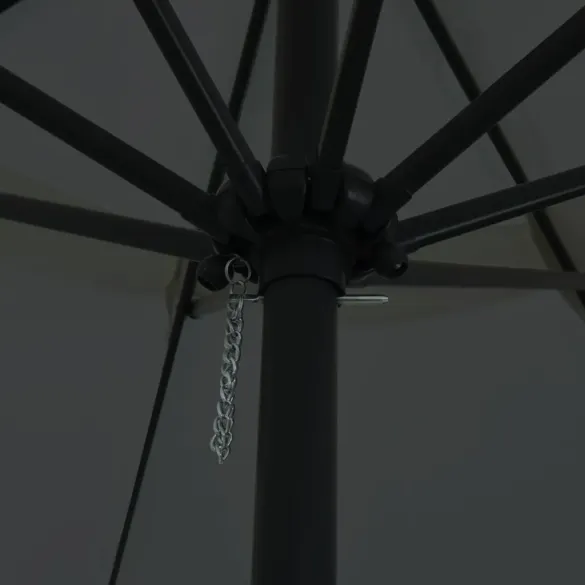 Parasol Grădină Rotund ø395 cm Antracit - Livrare Gratuită