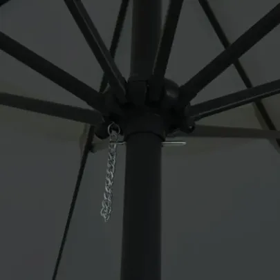 Parasol Grădină Rotund ø395 cm Antracit - Livrare Gratuită