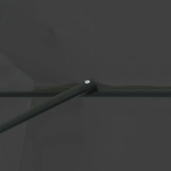 Parasol Grădină Rotund ø395 cm Antracit - Livrare Gratuită