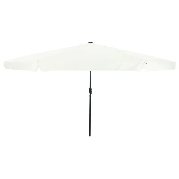 Umbrelă Grădină cu LED-uri 395x245 cm - Alb | vidaXL