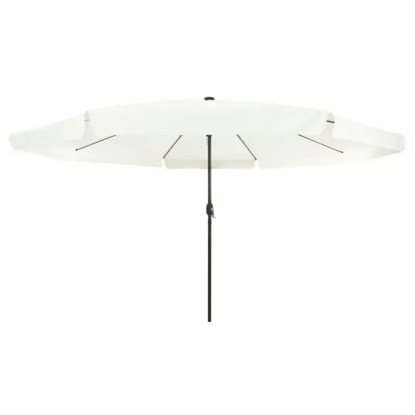 Umbrelă Grădină cu LED-uri 395x245 cm - Alb | vidaXL