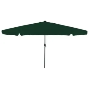 Umbrelă Grădină cu LED, Verde, Ø395 cm - vidaXL 2