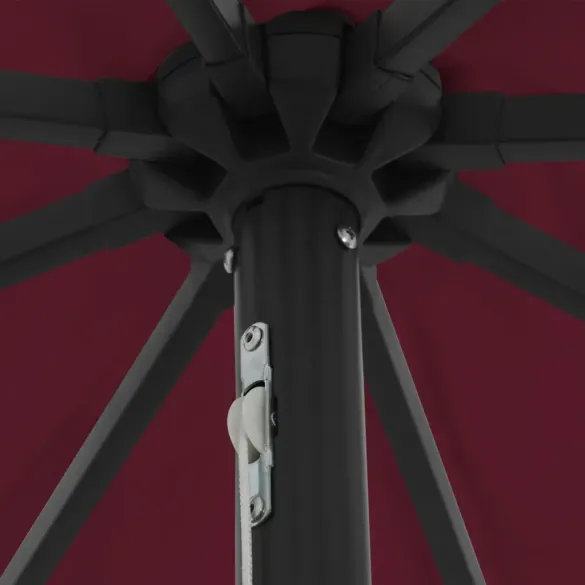 Umbrelă Grădină cu LED Roșu Bordeaux | vidaXL