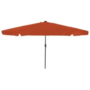 Umbrelă de grădină cu LED, portocalie | 395 cm | vidaXL 2