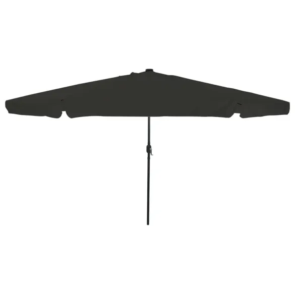 Parasol rotund cu lumini LED pentru grădină - Negru