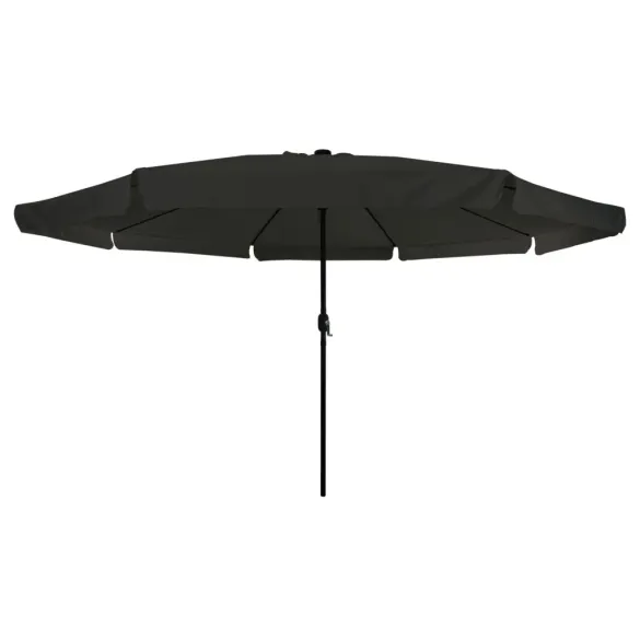 Parasol rotund cu lumini LED pentru grădină - Negru