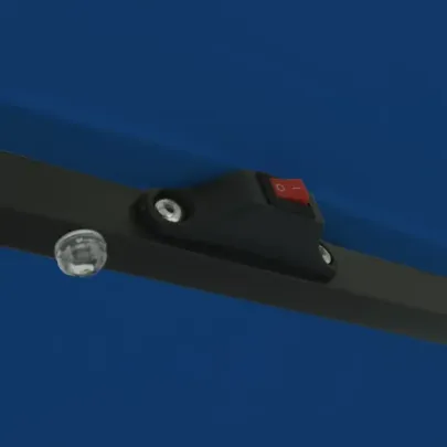 Umbrelă Grădină LED Albastru deschis - vidaXL