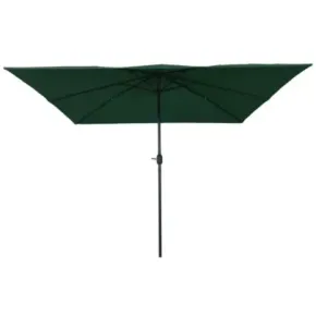 Umbrelă Pătrată Verde pentru Grădină 295x245 cm | vidaXL